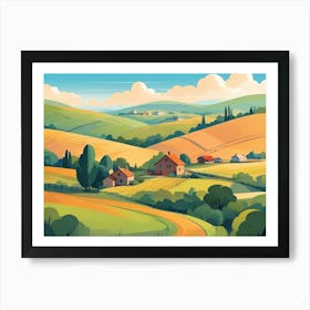 Countryside Landscape 1 Art Print