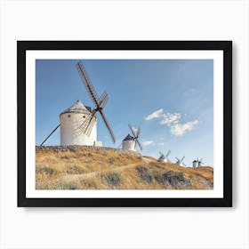 White Windmills Art Print