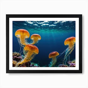 Jellyfishes 5 Art Print