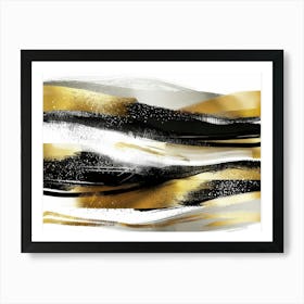 Gold And Black Canvas Print 68 Art Print