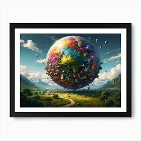 Earth In Space Art Print