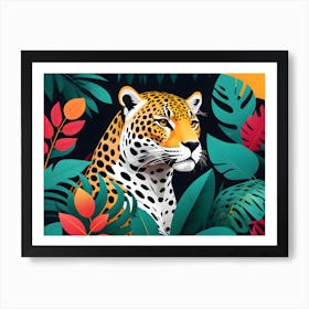 Leopard In The Jungle Art Print