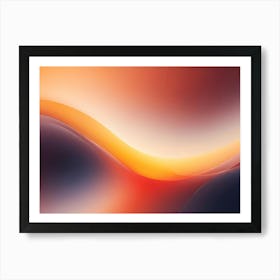 Abstract Digital Illustration Featuring A Gradient Background With Flowing, Wave Like Shapes In Shades Of Orange, Yellow, And Red, Creating A Warm And Inviting Design Art Print