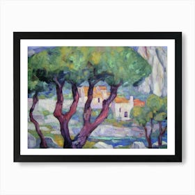 Cypress Trees In The Mountains Art Print