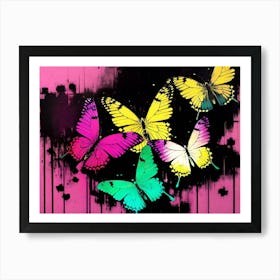 Colorful Butterflies 166 Art Print