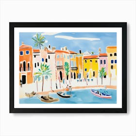 Venice Italy Cute Watercolour Illustration 3 Art Print