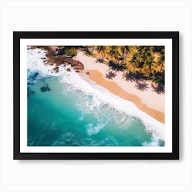 Aerial View Of A Tropical Beach 6 Art Print
