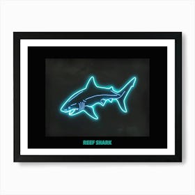 Neon White Tip Reef Shark 6 Poster Art Print