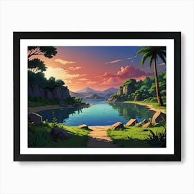 Landscape Painting 1 Art Print