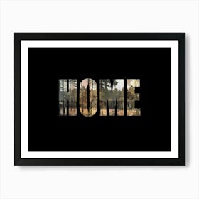 Home Poster Vintage Forest Photo Collage 9 Art Print