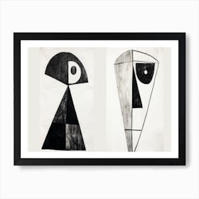 Two Drawings Art Print