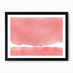 Minimal Pink Abstract 04 Landscape Art Print