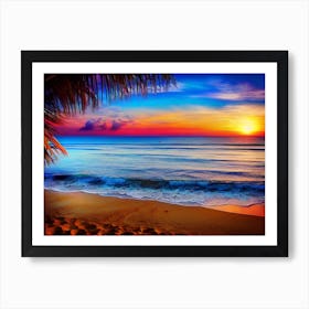 Sunset On The Beach 651 Art Print