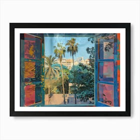 Tel Aviv From The Window View Painting 4 Art Print