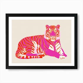 Relaxing Tiger Art Print