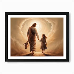 Jesus And His Daughter 2 Art Print
