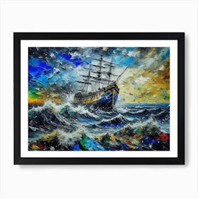 Ship In The Sea 1 Art Print