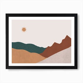 Desert Mountain Abstract Art Print