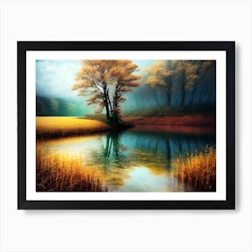 Tree In The Water Art Print