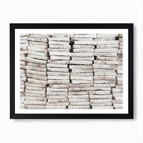 Still Life Of White Salt Bricks Art Print