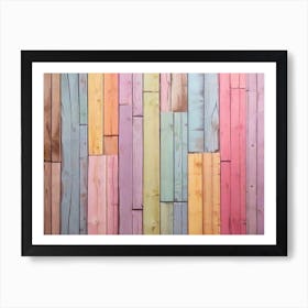 Colorful Wood Planks 5 Art Print