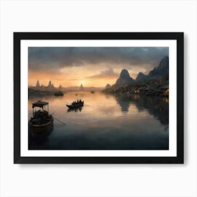 Boat On The Water Art Print