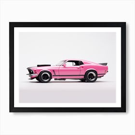 Toy Car 69 Mustang Boss 302 Pink Art Print