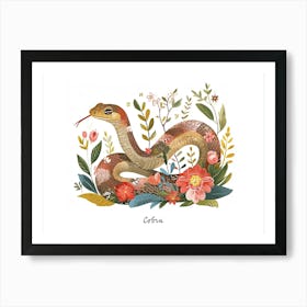 Little Floral Cobra 5 Poster Art Print