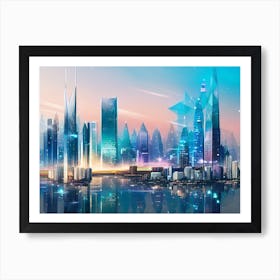 Futuristic Cityscape 46 Art Print