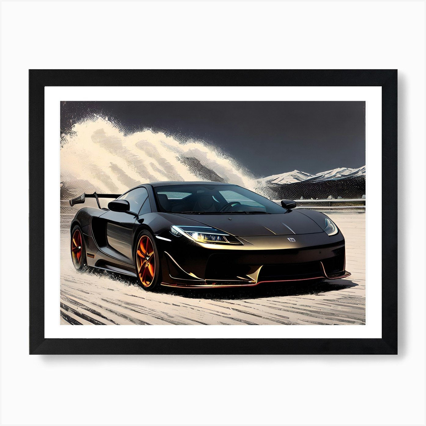 Wall Art Print P1 McLaren Sport Car on the Highway