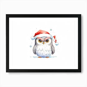 Christmas Owl 6 Art Print