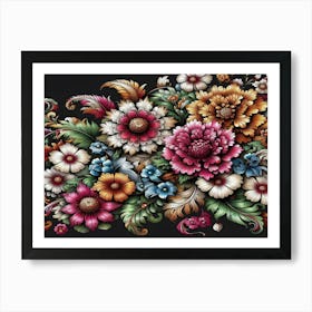 Russian Floral Painting Art Print