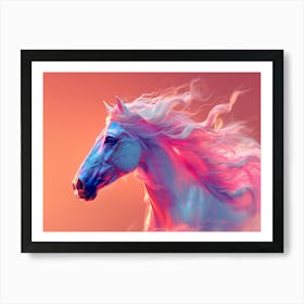 Horse With Pink Mane Art Print