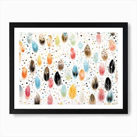 Colorful Feathers 1 Art Print