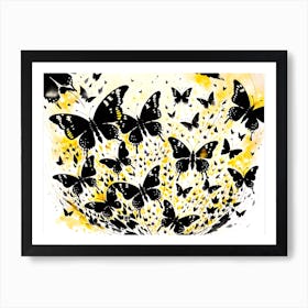 Butterflies In Flight 4 Art Print