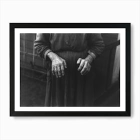 The Hands Of Mrs, Andrew Ostermeyer, Wife Of A Homesteader, Woodbury County,Iowa By Russell Lee Art Print