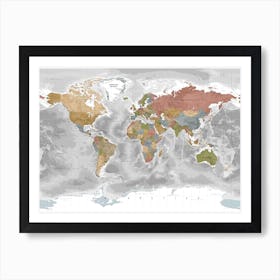 Political world map 2 Art Print