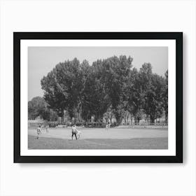 Baseball Game, Part Of The Fourth Of July Celebration At Vale, Oregon, The Annual Fourth Of July Celebration Has Been He Art Print