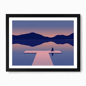 A Glassy Lake 1 Art Print