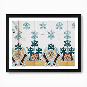 Pattern flower Tile Mural // Valencia, Spain, Travel Photography Art Print