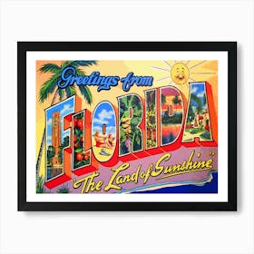Florida, The Land Of Sunshine Art Print