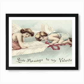 Love Message To My Valentine Art Print