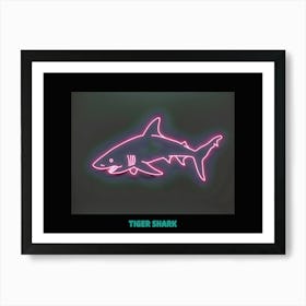Pink Tiger Neon Shark 3 Poster Art Print