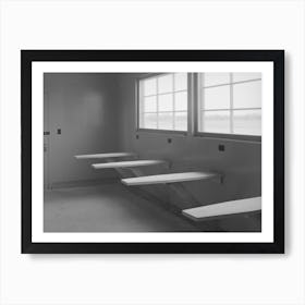 Interior Of Ironing Room At Migratory Labor Camp At Sinton, Texas By Russell Lee Art Print