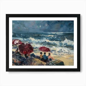 People At The Beach Art Print