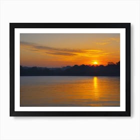 Sunrise Over The Lake 1 Art Print