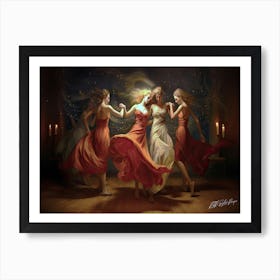 Sisters Celebrate - Happy Dancers Art Print