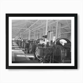 Interior Of Diesel Engine Motor Plant At Oil Refinery, Seminole, Oklahoma By Russell Lee Art Print