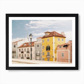 Pastel Homes In Lisbon Art Print