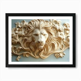 Lion Head 2 Art Print